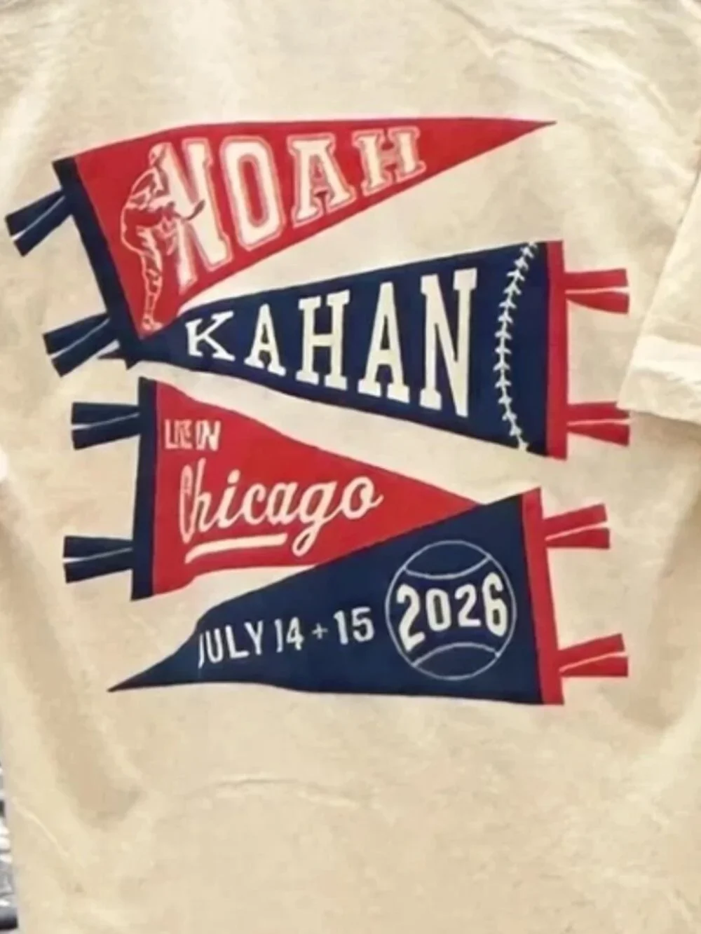 Noah Kahan Chicago Wrigley Field July 14-15 2026 Graphic T-Shirt